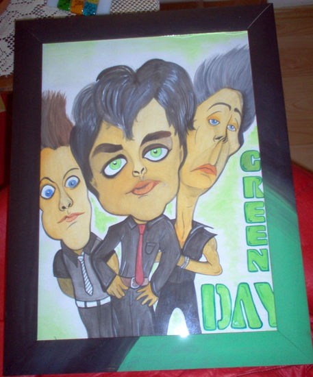 Green Day Acuarela Lienzo Otros