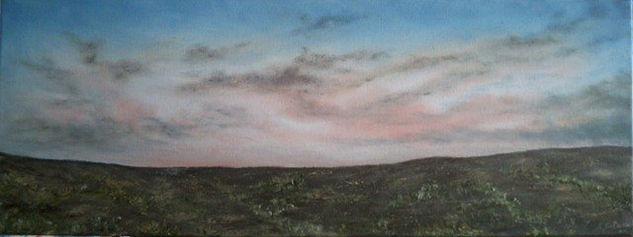 Atardecer desde las dunas Oil Canvas Landscaping