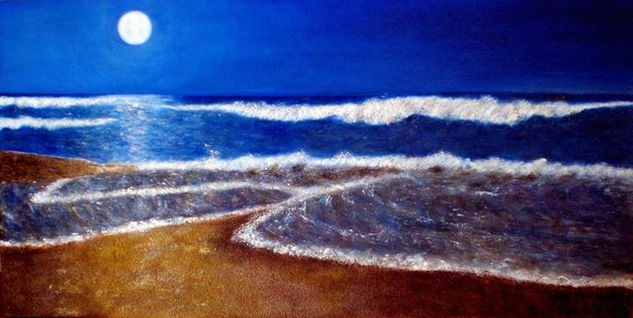 LUZ DE LUNA Acrylic Canvas Marine Painting