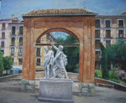 Plaza  del Dos de Mayo Oil Canvas Landscaping