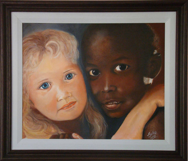 Sin Fronteras Oil Canvas Portrait