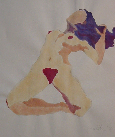 Eros ella Watercolour Paper Nude Paintings