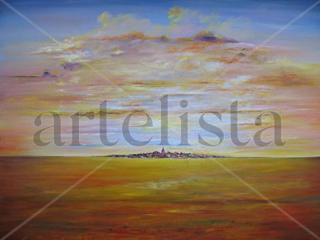 NUM. 8.413- PAISAJE AL ALTARDECER DE MI PUEBLO.
