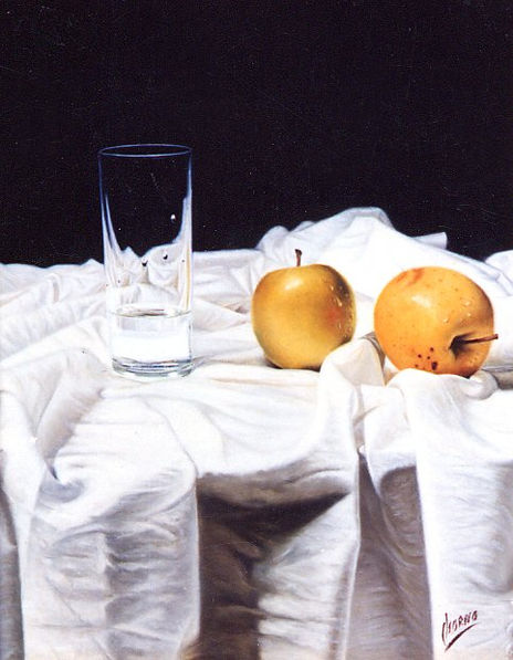 Vaso y manzanas...