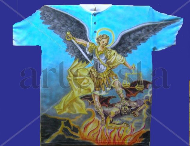 San Miguel (serie aerografías en playeras) Oil Canvas Landscaping