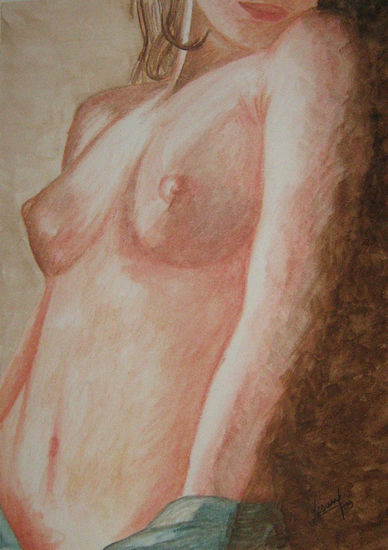 Desnudo 5 Watercolour Paper Nude Paintings