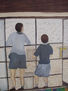 NIÑOS VIENDO UNA NEVADA ,