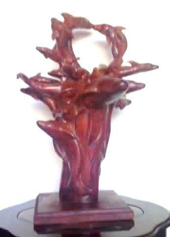 CORAZON DE DELFIN Madera Figurativa