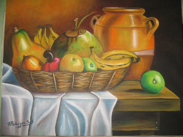 bodegon y tinaja Acrylic Canvas Still Life Paintings