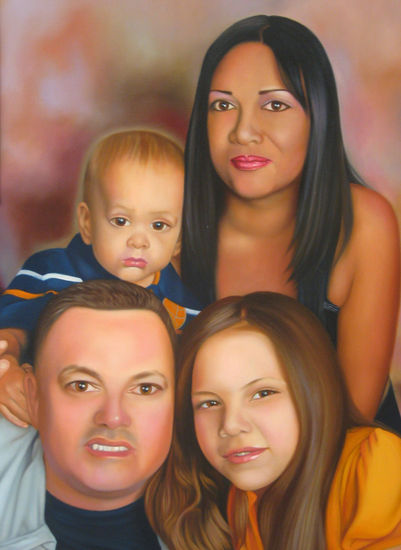 Retrato familiar Oil Canvas Portrait