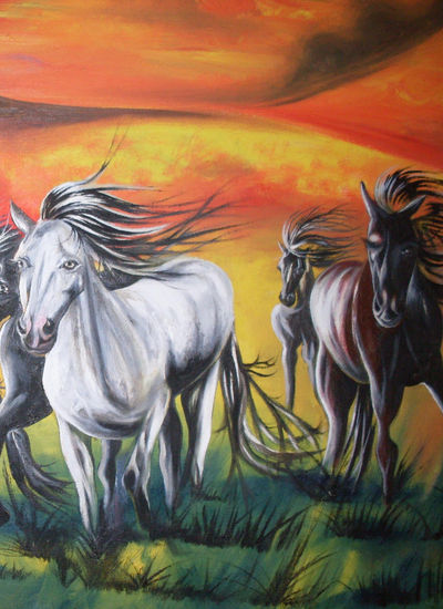 LIBERTAD... Oil Canvas Animals