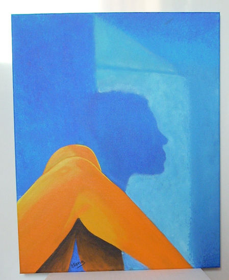 A contraluz Acrylic Canvas Figure Painting