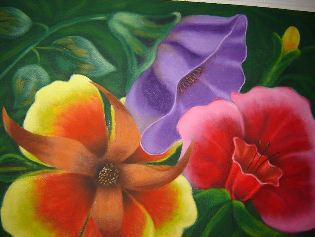 Flores exóticas Oil Canvas Floral Painting