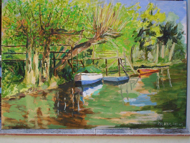 Barcaza del vivero Oil Canvas