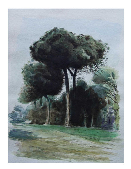 Pinos en Aznalcázar Watercolour Paper Landscaping