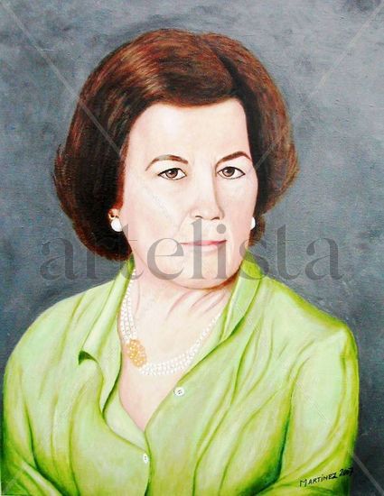 Dña. Paquita Oil Canvas Portrait