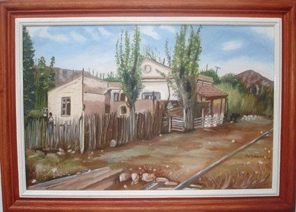 Antigua estación de tren de Tilcara, Quebrada de Humahuaca, Jujuy Oil Canvas Landscaping