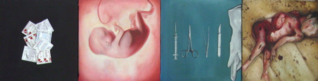 "Naces, creces, te jodes... y mueres" Oil Canvas Others