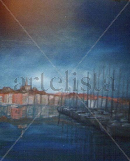 puerto 2 Oil Panel Marine Painting