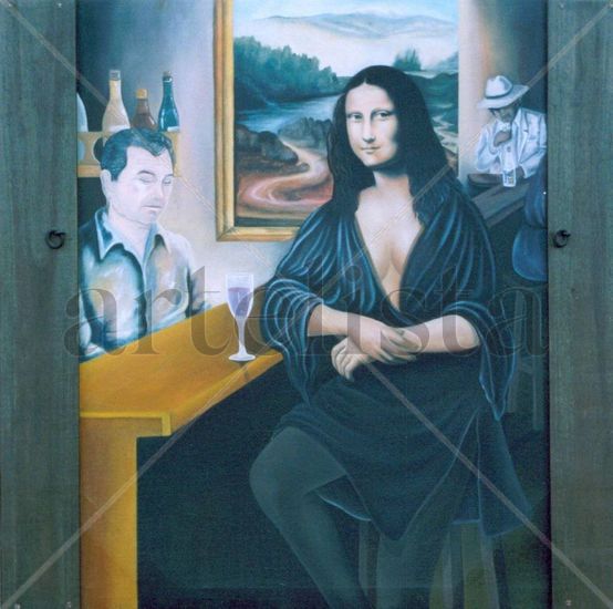 el secreto de la mona lisa Oil Canvas Figure Painting