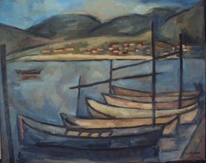 El Bote Oil Canvas Marine Painting