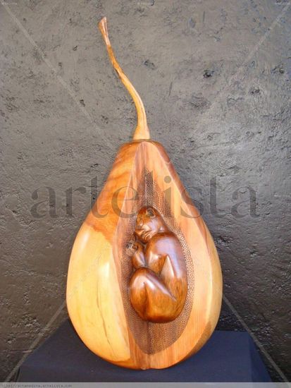 "Aquí empezo todo" Madera Figurativa