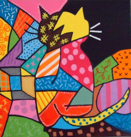 "Gato " Acrylic Canvas Animals