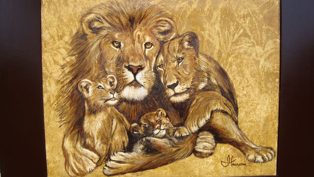 Una Familia Oil Canvas Landscaping