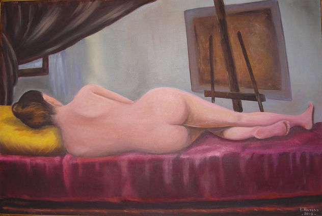 POSANDO PARA EL ARTISTA