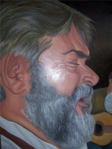 JESUS "GORDO" PAEZ. Oil Canvas Portrait