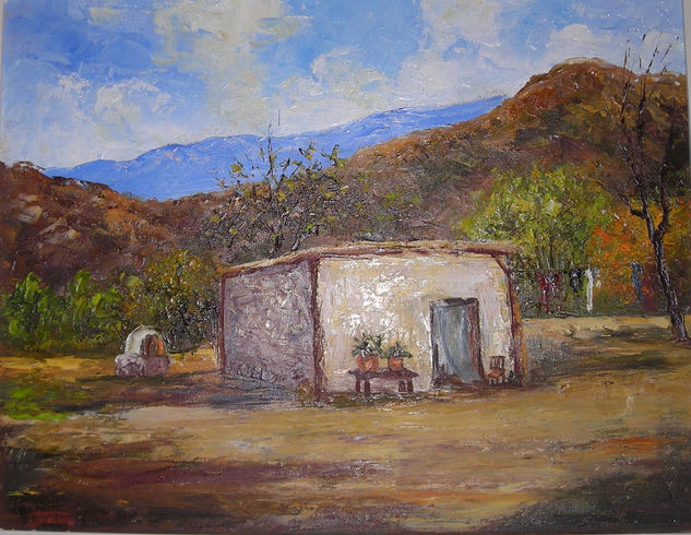 RANCHO Óleo Lienzo Paisaje