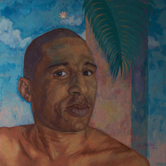 "AL SOL DEL CARIBE" Oil Canvas Portrait