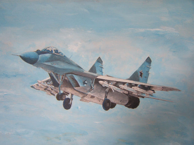 Mig 29 Acrílico Lienzo Otros