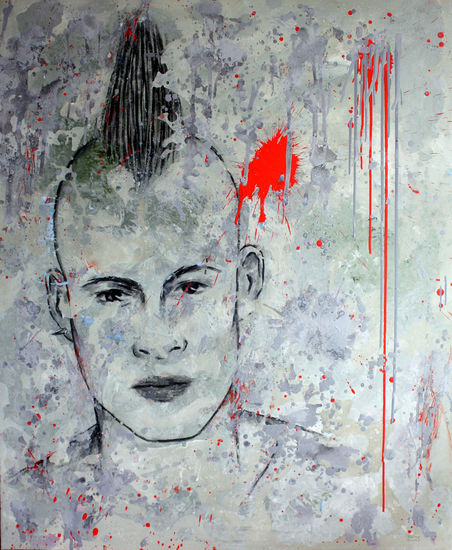 Bello Punk Óleo Lienzo Retrato