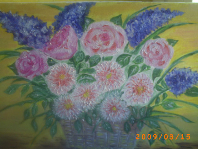 Motivo floral Oil Canvas Floral Painting