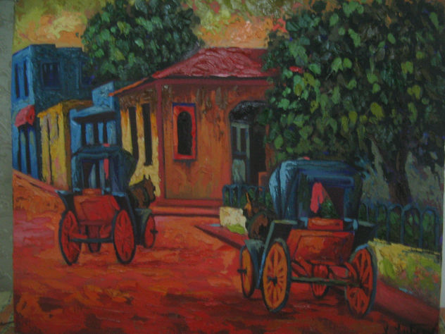 colonial con coche