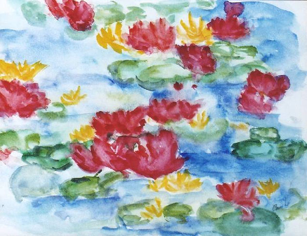 80  Flors d'aigua Watercolour Paper Floral Painting