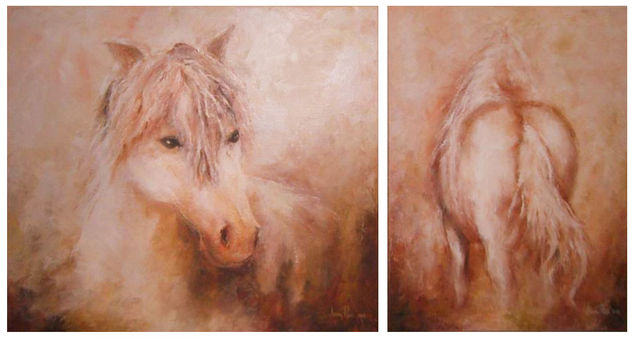 Cara y sello Oil Canvas Animals