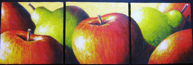 bodegon de peras y manzanas Oil Canvas Still Life Paintings