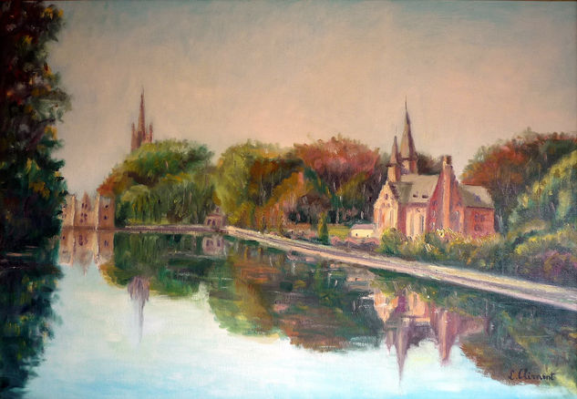 Vista de Brujas Oil Canvas Landscaping