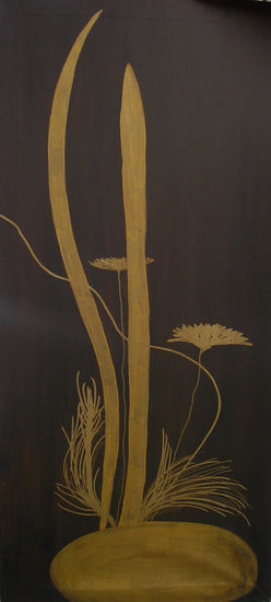 IKEBANA III Acrylic Canvas Floral Painting