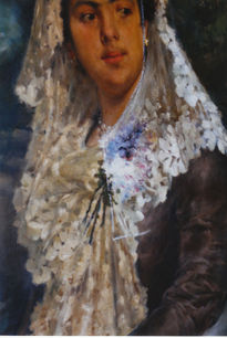 "Dama con mantilla"