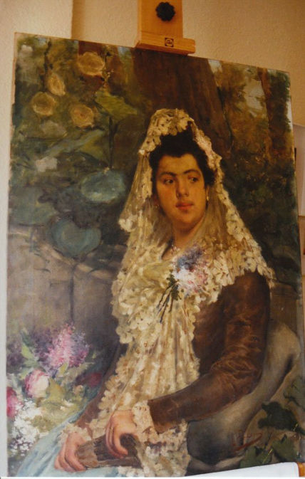"Dama con mantilla"