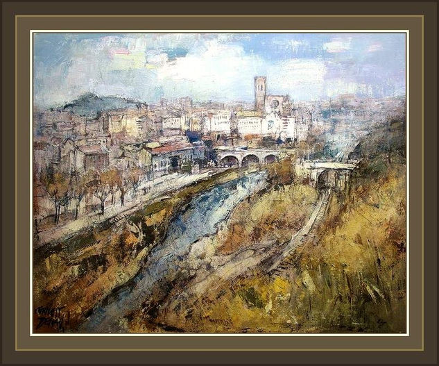 PANORAMICA DE MANRESA Oil Canvas Landscaping