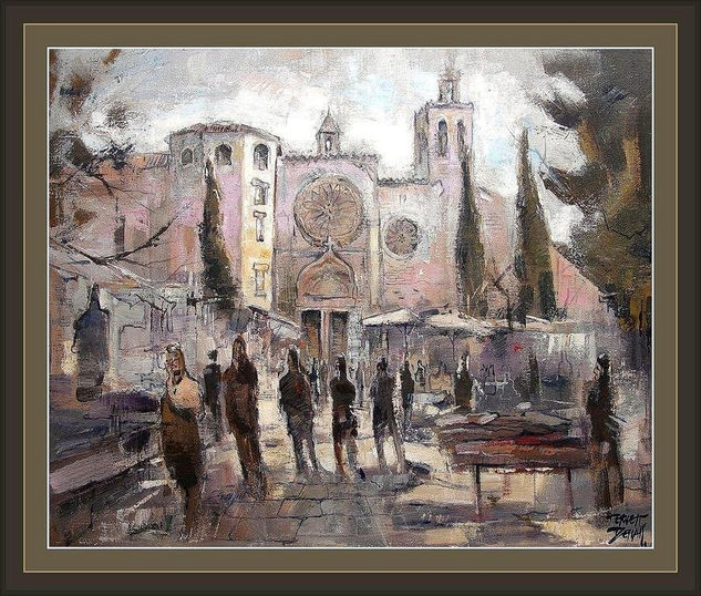 MONASTERIO DE SANT CUGAT-ERNEST DESCALS Oil Canvas Landscaping