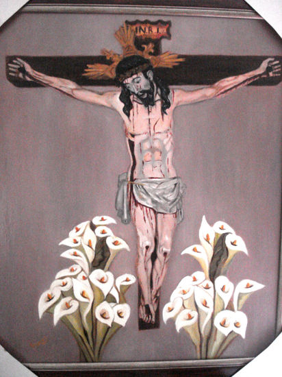 cristo del amparo de jerte Oil Canvas Portrait