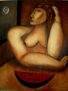 mujer con sandia