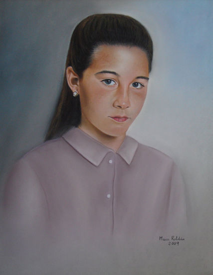 Niña Pastel Paper Portrait