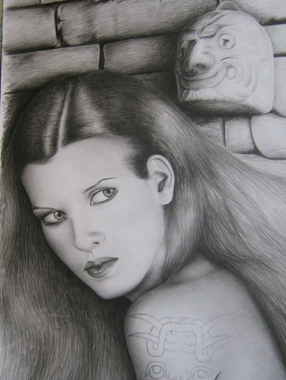 Mujer en Chavin Charcoal