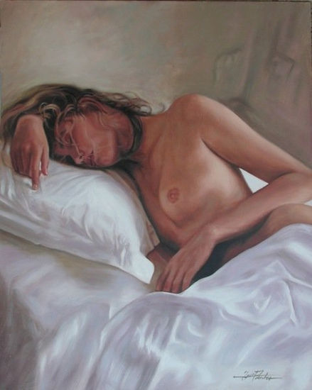 En el sueño Oil Canvas Figure Painting